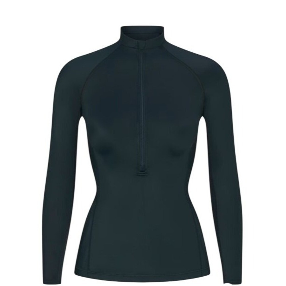 Skims Shine Long Sleeve Half Zip TP-ZUP-7350 Dark Teal Teal Large